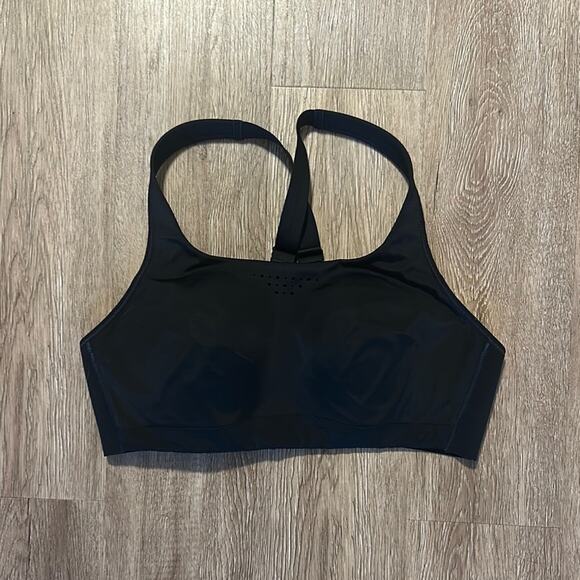 Athleta Phenomena Sports Bra Black Size 36C High Impact Activewear - Picture 1 of 4